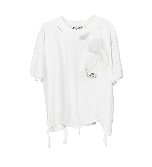 DISTRESSED FLOP T-SHIRT WHITE