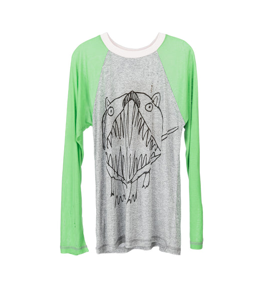 HAIR OF THE DOG LS T-SHIRT GREY/GREEN