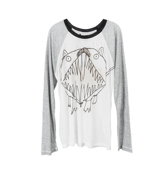 HAIR OF THE DOG LS T-SHIRT WHITE/GREY