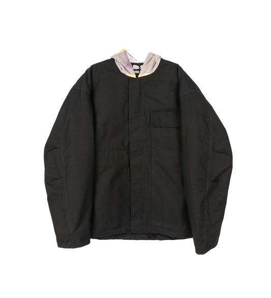 RUGBY HOOD WORK JACKET BLACK