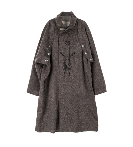 KORMOS MILITARY COAT WASHED BROWN/SLATE GREY