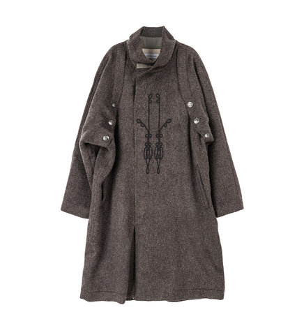 KORMOS MILITARY COAT WASHED BROWN/SLATE GREY