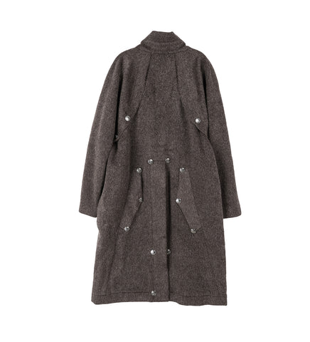 KORMOS MILITARY COAT WASHED BROWN/SLATE GREY