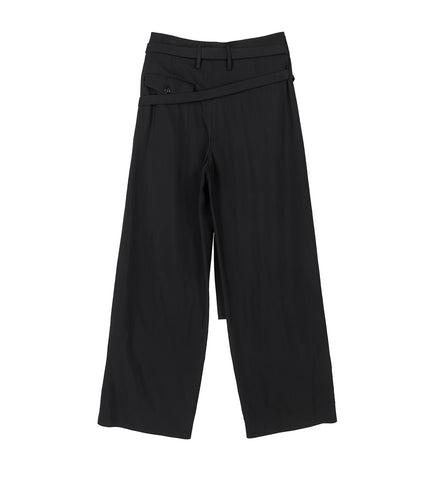 JILLEKE HIGH COMFORT DOUBLE BELTED TROUSERS BLACK