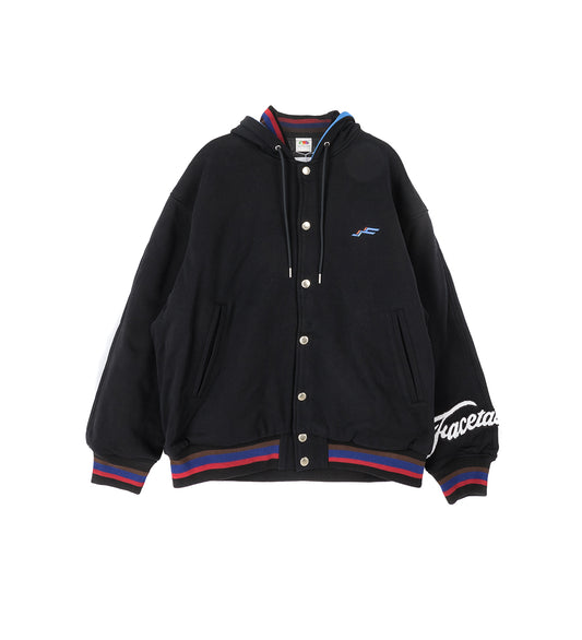 HOODED STADIUM JACKET BLACK
