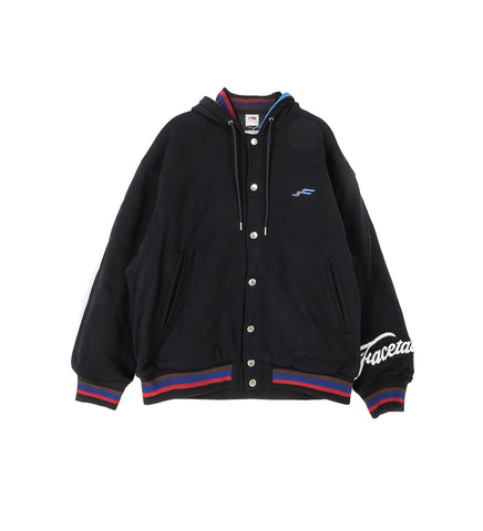 HOODED STADIUM JACKET BLACK
