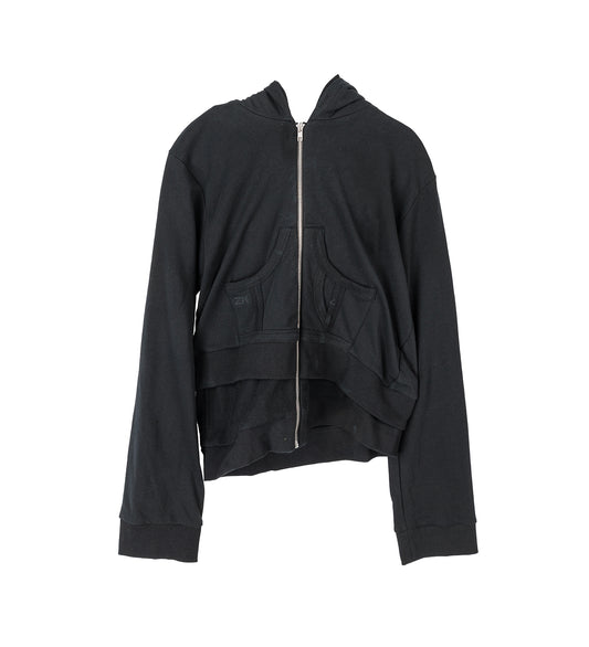 DOUBLE HOODIE BLACK