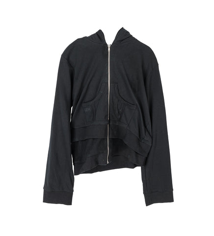 DOUBLE HOODIE BLACK