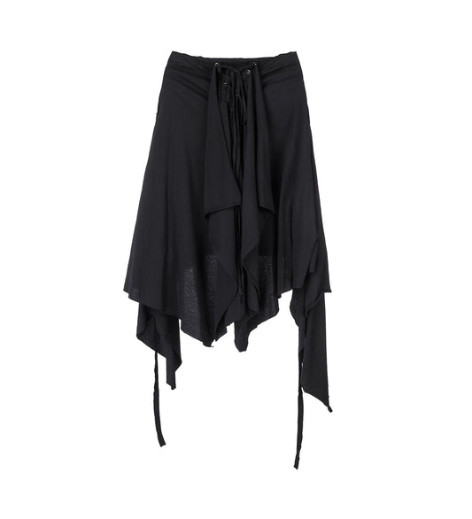 GON DECONSTRUCTED PANEL SKIRT BLACK