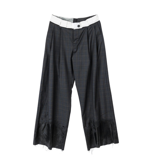 SILICONE ROLLED WAIST TROUSERS DARK GREY