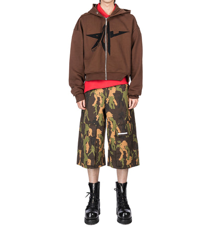 CAMO SLASHED SHORTS MULTI
