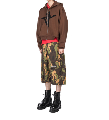 CAMO SLASHED SHORTS MULTI