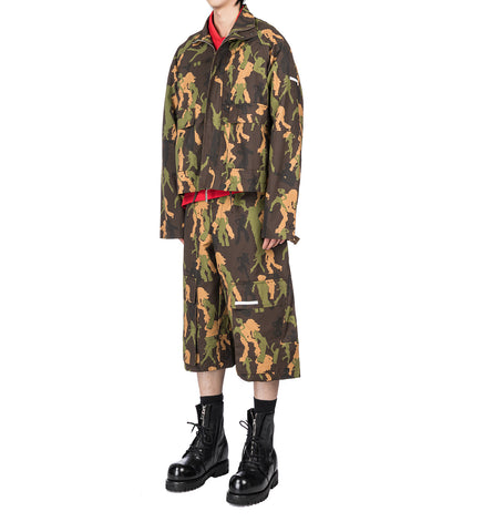 CAMO SLASHED SHORTS MULTI