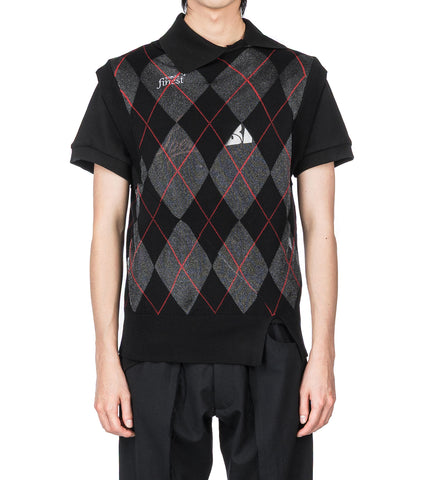 ASYMMETRICAL VEST BLACK