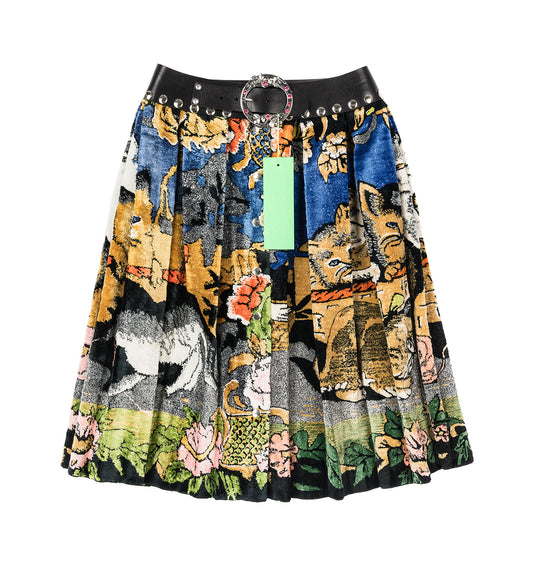 VELVET CAT MIDI CARABINER SKIRT MULTI