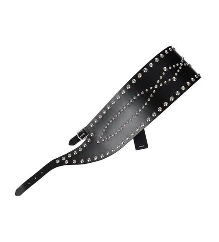 NIZA 12CM CORSET BELT WITH STUDS BLACK