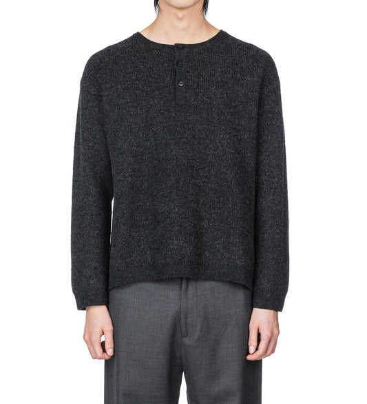 MIDAS HENLEY KNIT SWEATER DARK GREY
