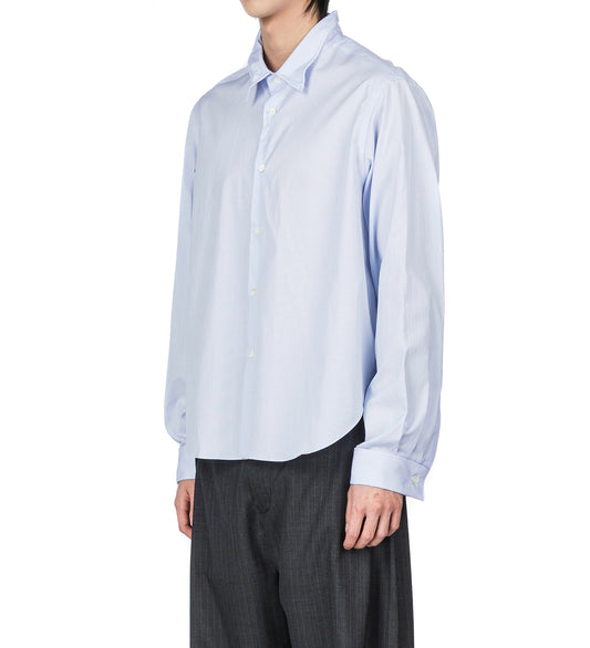 FINN WIRED DOUBLE CUFF SHIRT BLUE
