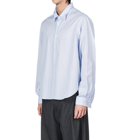 FINN WIRED DOUBLE CUFF SHIRT BLUE
