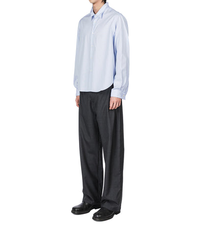 FINN WIRED DOUBLE CUFF SHIRT BLUE