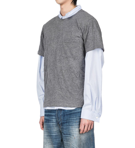 OTTO CRINKLED POCKET T-SHIRT GREY