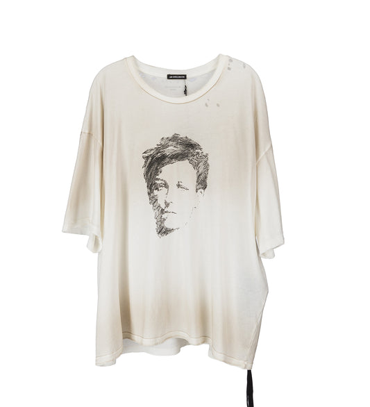 LU RELAX FIT BOXY T-SHIRT NEW POETRY CLUB CHALK