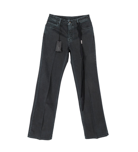 VIVE 5-POCKETS STRAIGHT TROUSERS FADED BLACK