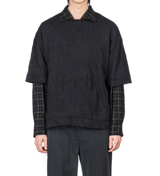 TOTTI CRINKLED T-SHIRT BLACK