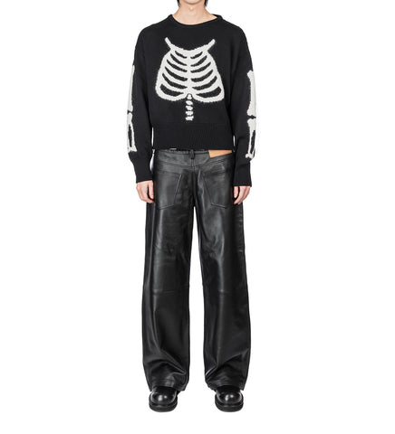 SKELETON SWEATER BLACK