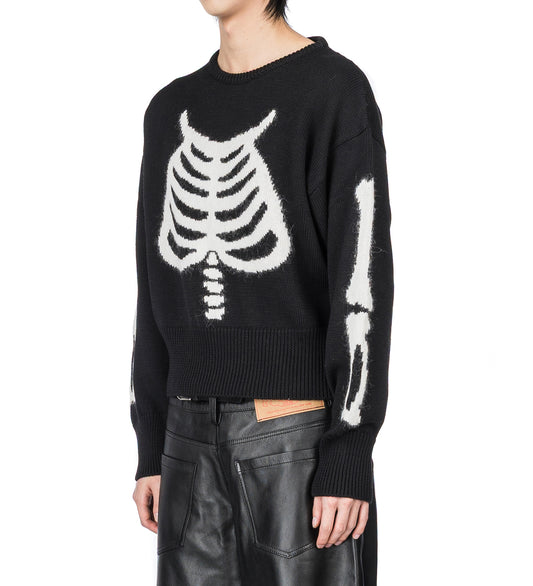 SKELETON SWEATER BLACK