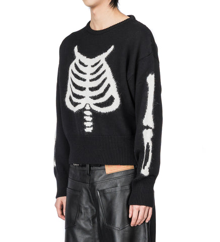 SKELETON SWEATER BLACK