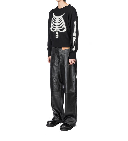 SKELETON SWEATER BLACK