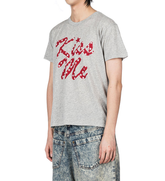 KISS ME T-SHIRT HEATHER GREY