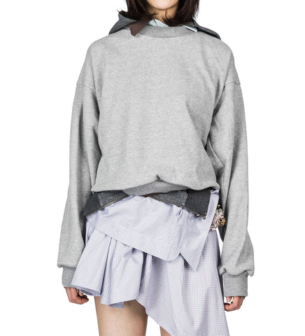 TRIPLE HOODIE GREY/BROWN/BABY BLUE
