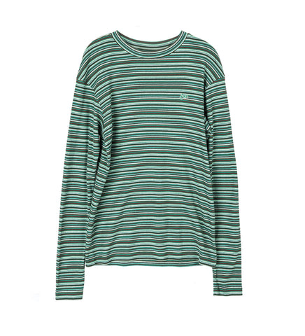 STRIPED LONG SLEEVED T-SHIRT GREEN