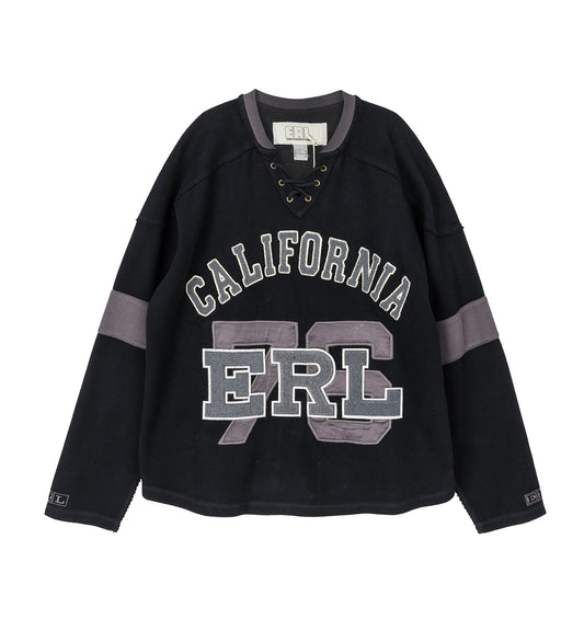 LACED HOCKEY JERSEY BLACK