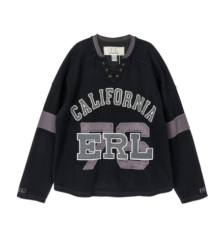 LACED HOCKEY JERSEY BLACK