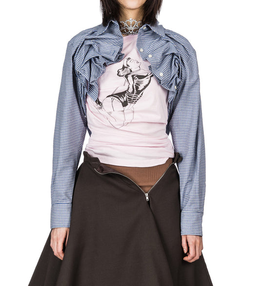 LIFTED SHIRT BLUE AND WHITE