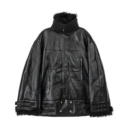 PROVOKE SHEARLING COAT SCLERA BLACK
