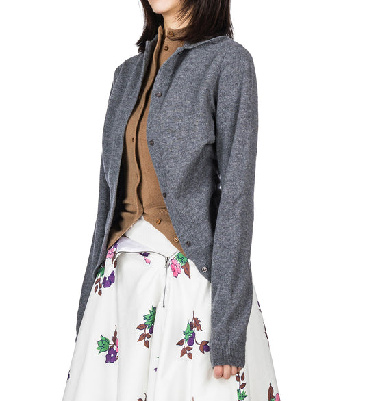 DOUBLE CARDIGAN GREY AND BEIGE