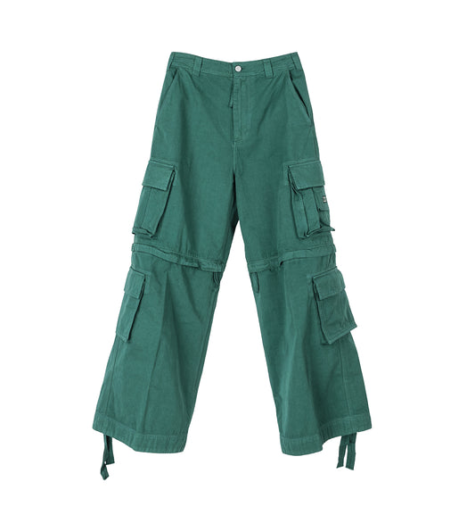 ZIP-OFF CARGO PANTS GREEN