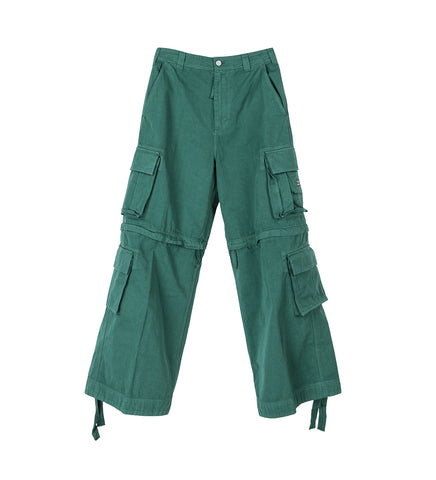ZIP-OFF CARGO PANTS GREEN