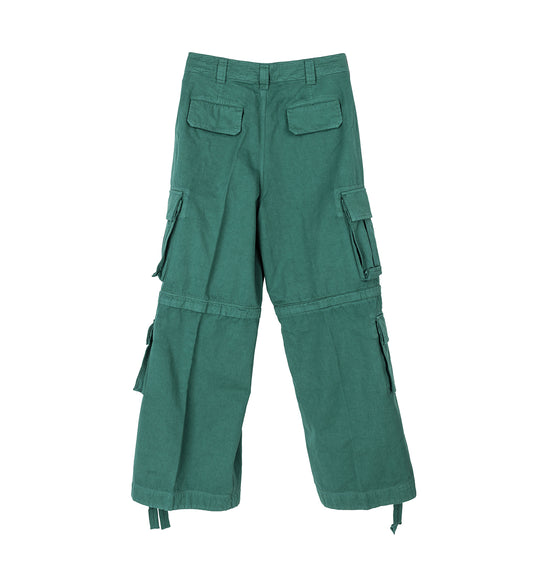 ZIP-OFF CARGO PANTS GREEN
