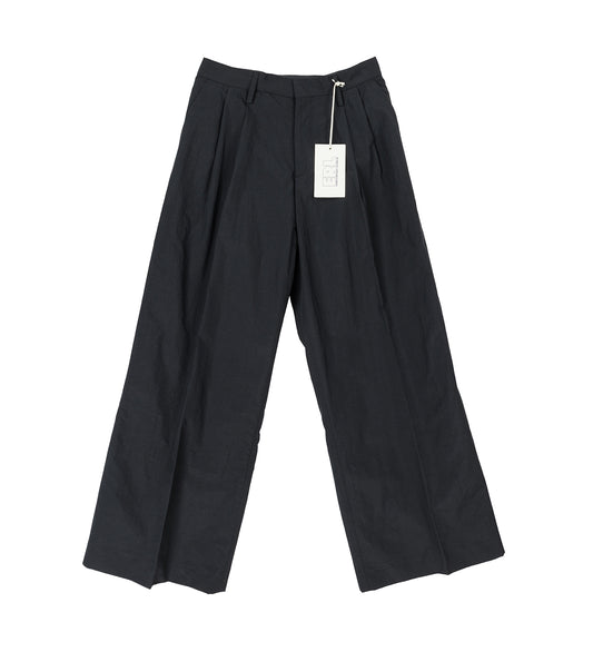 PLEATED SUIT TROUSERS CHARCOAL