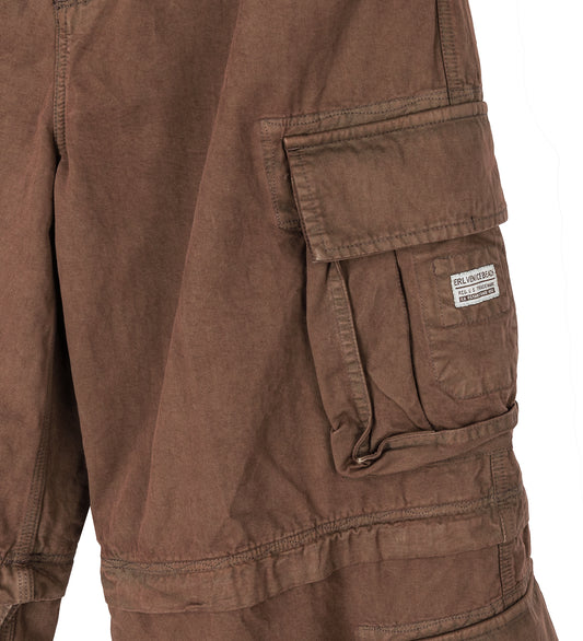 ZIP-OFF CARGO PANTS BROWN
