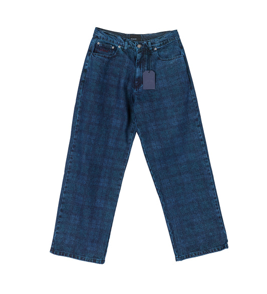 ALLOVER PRINT BAGGY DENIM PANTS PRINT