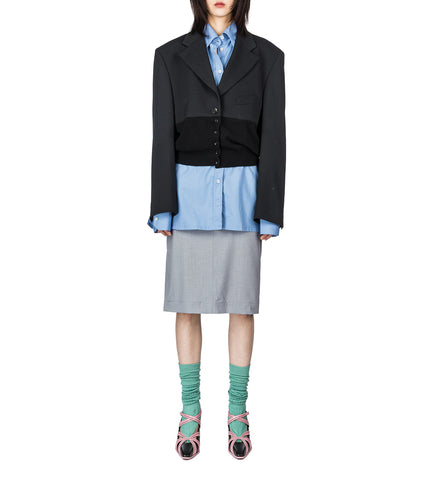 DARA DRESS BLUE/GREY
