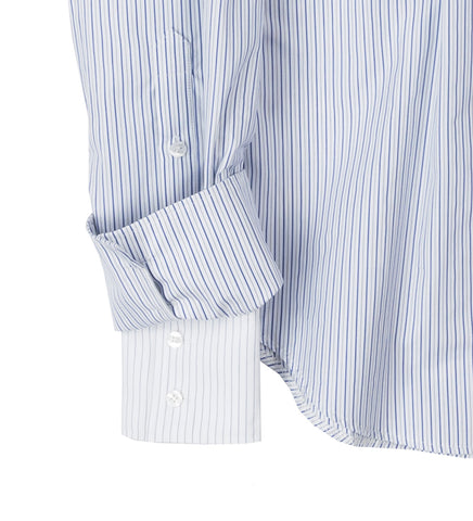 DOUBLE SLEEVES SHIRT STRIPES POPELINE