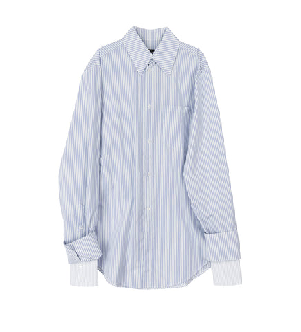DOUBLE SLEEVES SHIRT STRIPES POPELINE