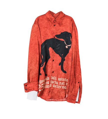DOUBLE SLEEVES SHIRT DOG FULL PRINT